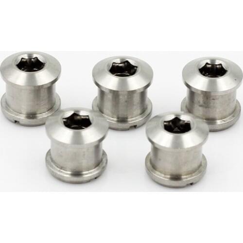 Bike Bicycle Cycling Titanium Crankset Chainring Bolts Nuts M8 Road Bike MTB 6.5mm 5pairs/Lot