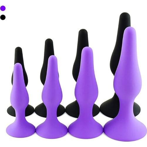 Anal Sex Toys Men Women Black Anal Plug Butt Plug Prostate Massager Beginner Erotic Sex Toys Silicone Masturbate Adult Products