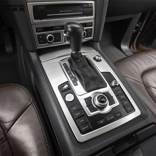 Car Styling interior Buttons panel Decoration Cover Trim Sticker frame For Audi Q7 stainless steel Interior Auto Accessories LHD
