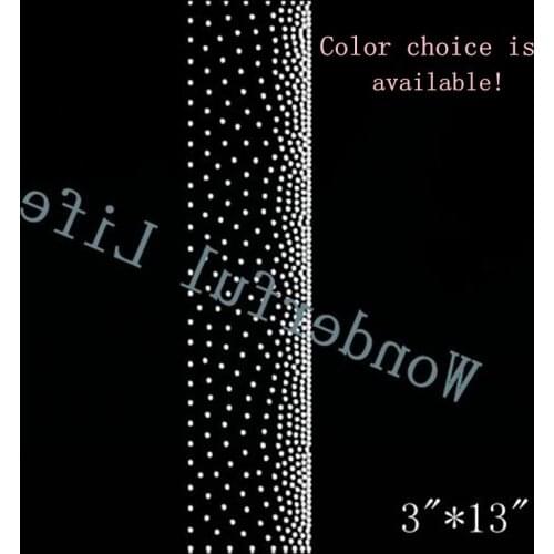 Free Shipping opposited side hotfix rhinestones cheer bow style in rhinestone Iron On bling transfer bow strip