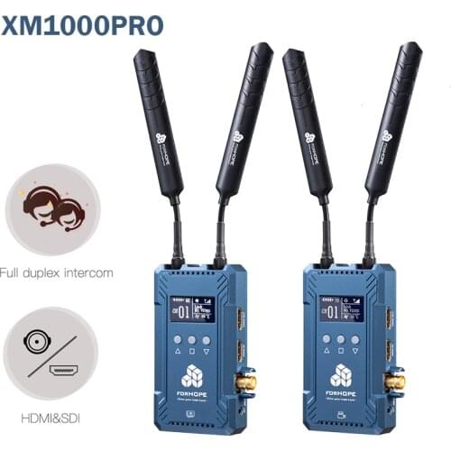 Forhope Wireless XM1000S 300m Wireless Transmission System Full duplex Intercom SDI HDMI-Compatible 1080p Video Transmitter kit