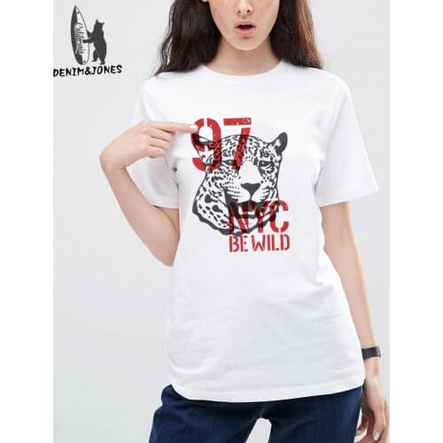 Brooklyn jones Leopard Retro Print Pure cotton T-shirt Casual Funny For Lady Girls Top Tee