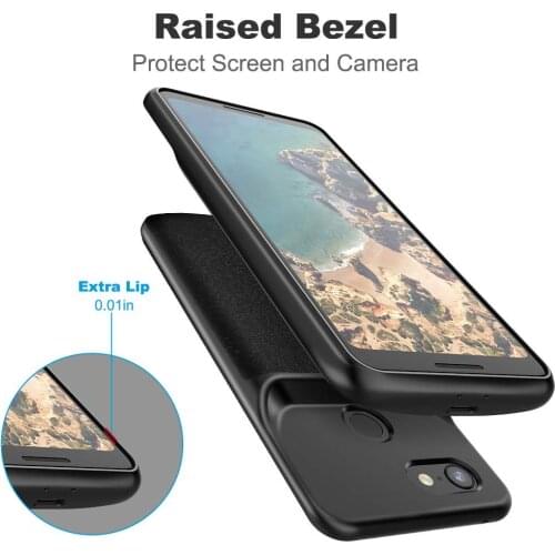 NEWDERY 4700mAh for Pixel Slim Extended Charging Case for Pixel 3 XL protective portable power bank battery case for Pixel 3