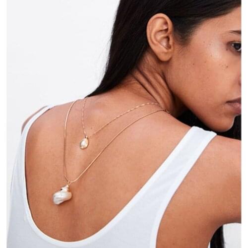 Find Me 2019 new brand long chain alloy shell maxi Statement Necklace Pendants Ethnic Boho collar Choker Necklace Women Jewelry