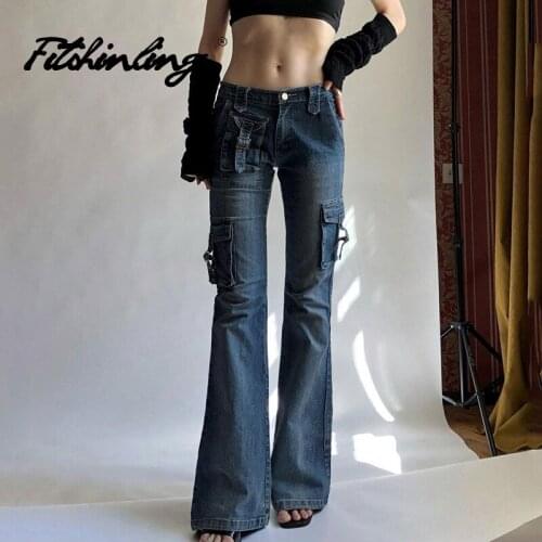 FITSHINLING Women's Flared Trousers