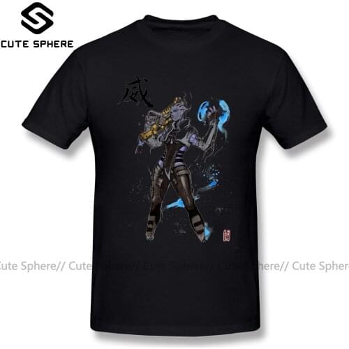 Aria T Shirt Aria From Mass Effect Sumi And Watercolor Style T-Shirt Oversize Man Tee Shirt Printed Cute Streetwear Tshirt