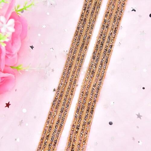 Hotfix rock diamond crystal ribbon trimming,1yard/lot,2cmwidth,rhinestone chain tape,fabric crystal applique banding for dress