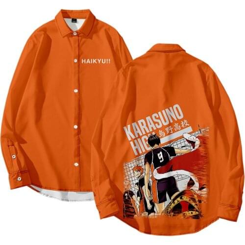 Haikyu!! 3D T-shirt Spring Long-sleeved Adult/kids Streetwear Cool New Fashion Japan Zip-up Printed Casual