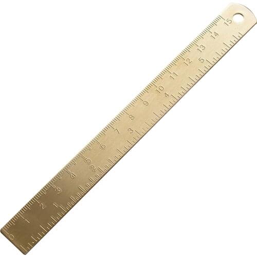Tools Office Brass For Metal Measuring Stationery Bookmark 15cm Straight Metal