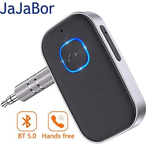 Jajabor Bluetooth Car Kit Handsfree Bluetooth Receiver Aux Wireless Support Connecting 2 Devices Car Adapter
