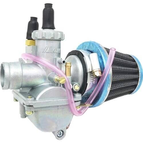 Carburetor W/Air Filter For SUZUKI AX100 KAWASKI QJ100-M 22mm 100CC 2 Scooter Carb motorcycle ATV Carburettor free fuel Filter