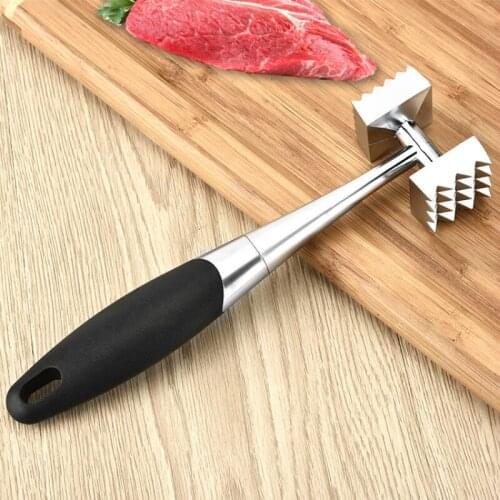Meat Hammer Stainless Steel Two Side Beef Pork Chicken Beater Mallet Meat Tenderizer Pounders Kitchen Gadget Tools