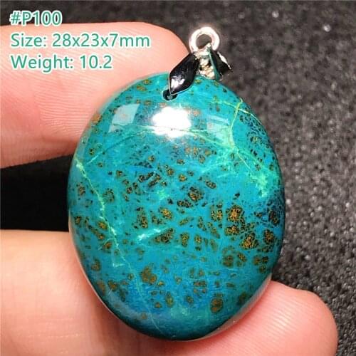 Natural Azulite Malachite Lapis Lazuli Pendant Jewelry For Women Men Green Blue Crystal 925 Silver Stone Beads Gemstone AAAAA