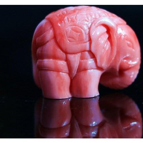 Newly pink artificial coral elephant 19*22mm 23*28mm diy Charms pendant accessories loose beads 5pcs B917