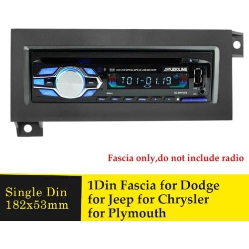 Single Din Car Fascia Radio Panel for CHRYSLER for JEEP for DODGE Install DVD Plate Bezel Adapter Facia Console Cover Trim Frame
