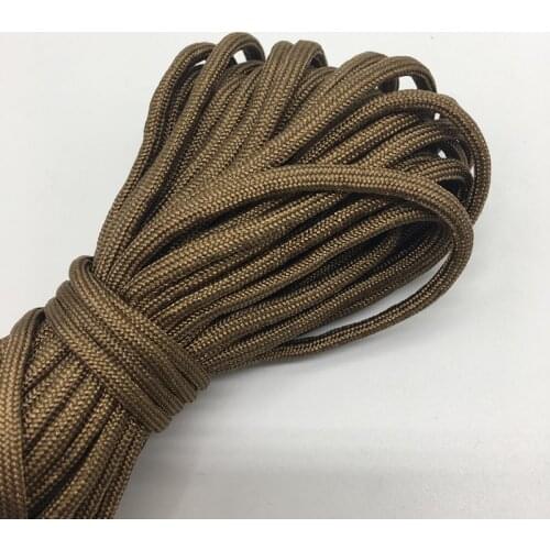 10yds Paracord 550 Parachute Cord Lanyard Rope Mil Spec Type III 7 Strand Climbing Camping Survival Equipment #Deep brown