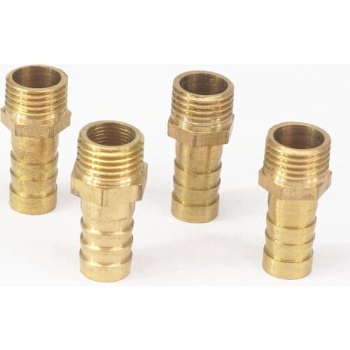 LOT 5 Hose Barb I/D 10mm x 1/4" BSP Male Thread Brass coupler Splicer Connector fitting for Fuel Gas Water