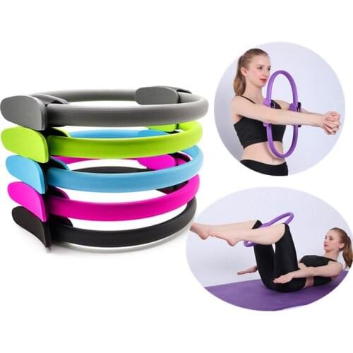 Pilates Yoga Circle Fiberglass Crescent Polychromatic Yoga Ring Handles Pilates Circle Magic Circle