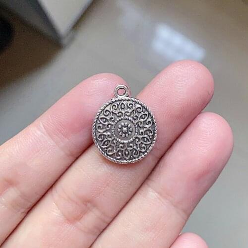 30pcs Mysterious pattern Round Charms Accessories Pendant , For DIY Handmade Women Necklace Findings Jewelry Making Supplies