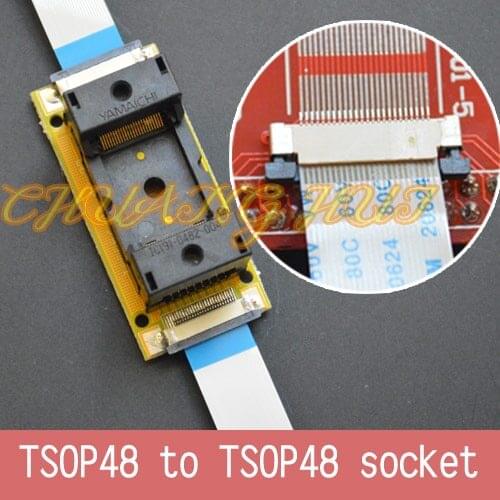 Program Test Original ic191-0482-004 TSOP48 On line test socket SMD welding TSOP48 to TSOP48 test socket Pitch=0.5mm