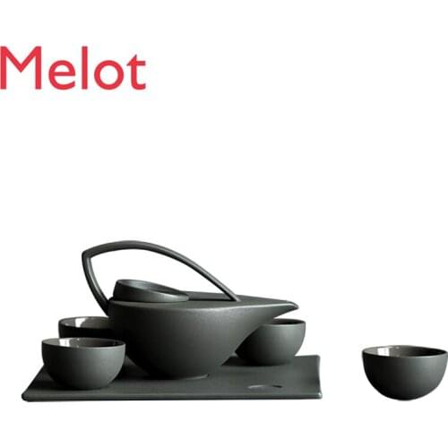 Nordic Style Living Room Simple Household Water Cup Kettle Tea Cup Cup Tray One Pot Four Cup Set glass pitcher tea pitcher