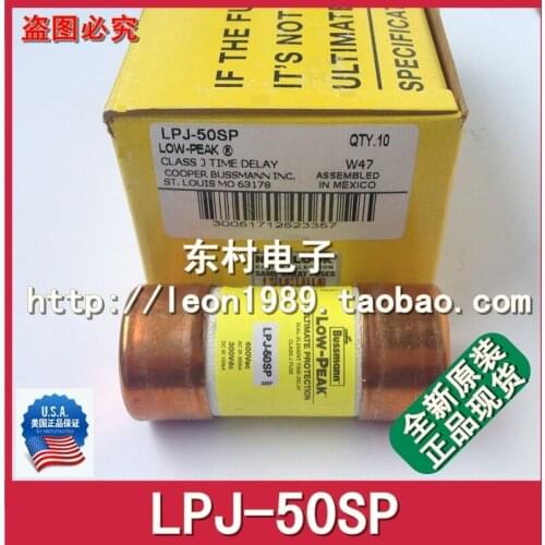 [SA]US imports fuse LOW-PEAK fuse BUSSMANN LPJ-50SP 50A 600V--10PCS/LOT