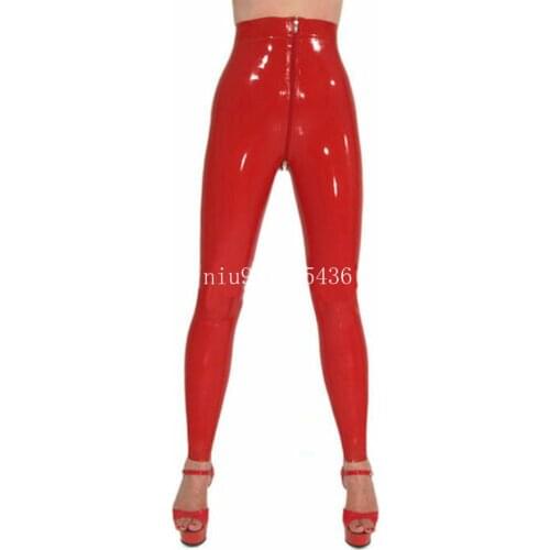 Sexy Latex Women Pants Handmade Women Trousers With Crotch Zippers kakegurui cosplay costume