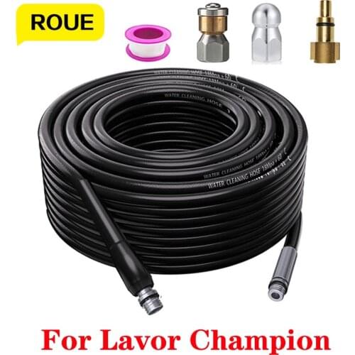 6~20M Hose for Lavor High Pressure Washer Drain Car Cleaning Extension Button and Rotating Sewer Jetting Nozzle Cleaning Tools