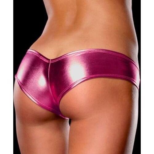 Sexy Lingerie Panties for Women Underwear Solid Flashing Opaque Patent Leather Imitation Leather Panty Shining G-Stringi knicker