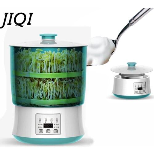 JIQI Digital Intelligent Bean Sprouts Machine Thermostat Green Seeds Growing Automatic yogurt maker rice wine natto fermenter EU