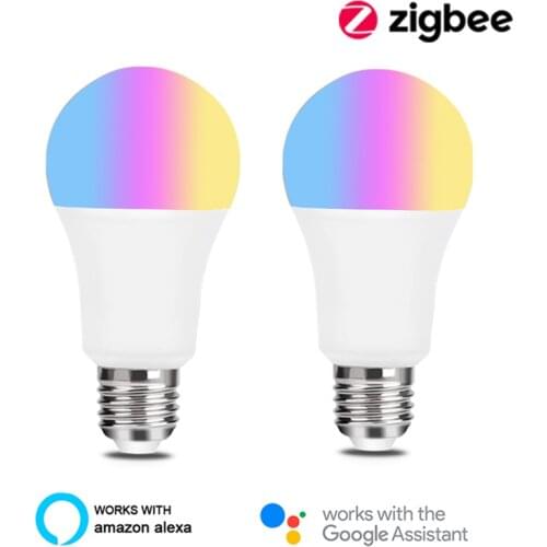 ZigBee 3.0 Tuya Smart LED Light Bulb Lamp E27 85-265V RGB+W+C Works With Smart Life Smartthings Alexa Echo Hub Google Home