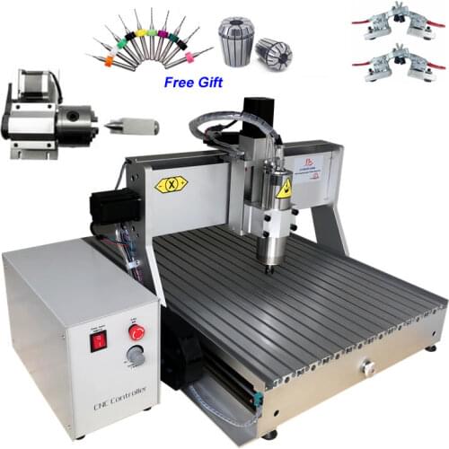 USB Parallel port 4 Axis CNC Router 3040 800W Water Cooling Spindle Motor CNC Engraving Machine