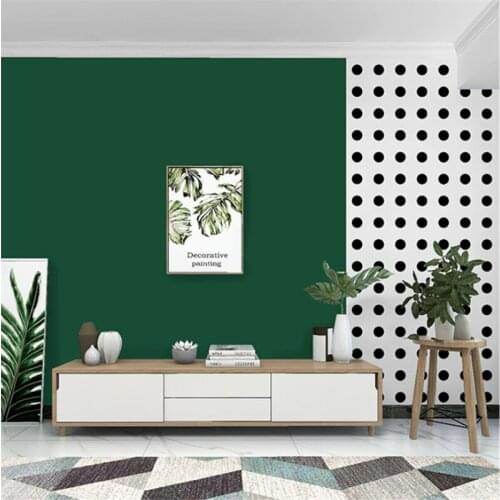 Wellyu American light luxury style wallpaper black and white dots retro dark green color matching mosaic background wallpaper