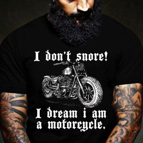 Motorcycle Funny T-Shirt Gift for Dad Fathers Day Gift Biker Gift Funny Snore T-Shirt