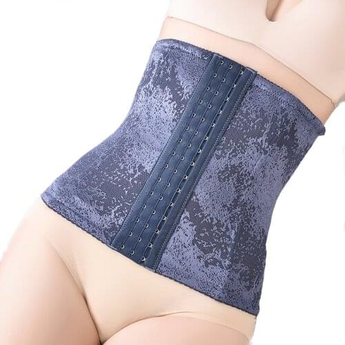 Womens Girdle Waist Trainer Hook Design Hourglass Slimming Body Shaper Breathable Mesh Cool Abdomen Control No-Rolling M to 3XL