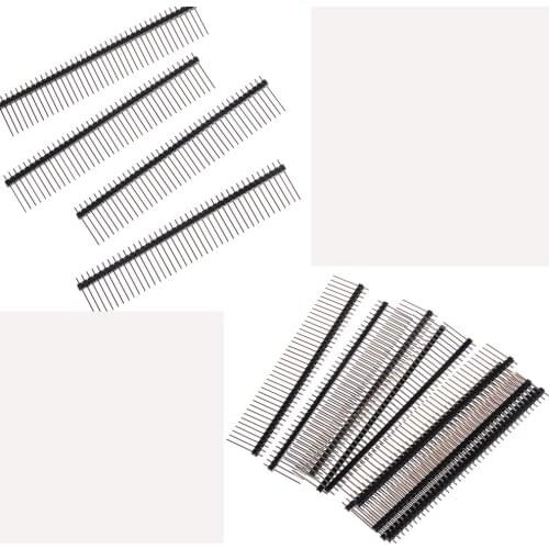 10PCS 1x40P Single Row Male Breakable Same Length Golden Pin Rosh 19mm/21mm 2.54mm Pin Header Connector