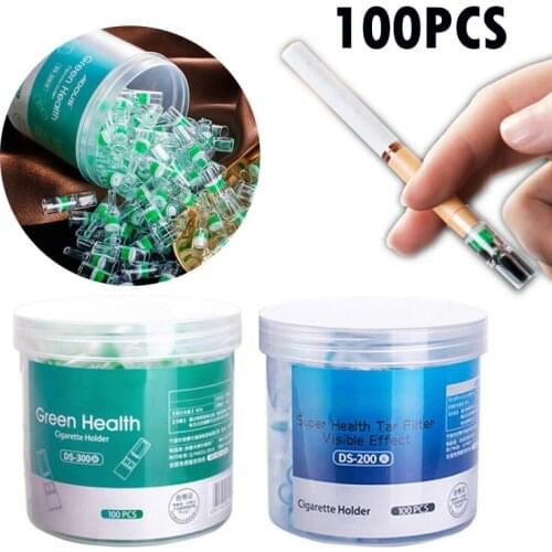 100-600PCS Disposable Smoking Filter Holder Cleaning Container Cigarettes Filters Reduce Tar Filtration Pipe Smoking Accessories