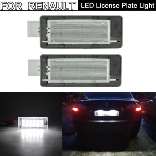 2pcs Car Renault LED License Plate Lamp for Renault Espace Scenic Laguna Dacia