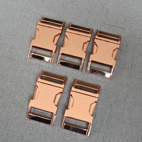 20 Pieces Rose Gold 25mm Metal Quick Side Release Buckles for DIY Out Door Luggage Dog Collar Buckle Belt Accessories