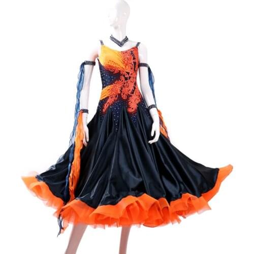 2018 Women Real Sale For Dancing Newest Design Woman Modern Waltz Tango Dance Dress/standard Ballroom Competition Dress Gb025