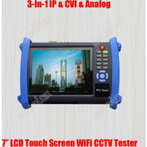 3-In-1 IP CVI CVBS Analog Camera HD CCTV Tester 7 Inch LCD Touch Screen WiFi Wireless ONVIF PoE TDR Optic Power Multimeter
