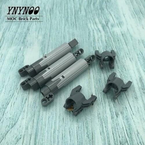 4Pcs/Lot 61927 Technical Linear Actuator with Dark Bluish Gray Ends [Improved Version] Compatible with 61904 Brick Blocks Parts