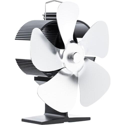 Wood Burner Fan 5-Blade for Wood Log Burner Fireplace Increases Large Rooms Eco Friendly Efficient Wood Circulating Air