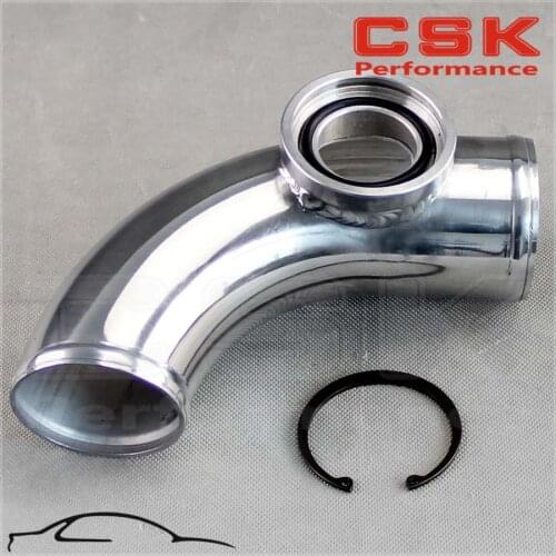 90 degree 3" 76mm SSQV SQV Blow Off Valve Adapte BOV Turbo Aluminum Pipe piping