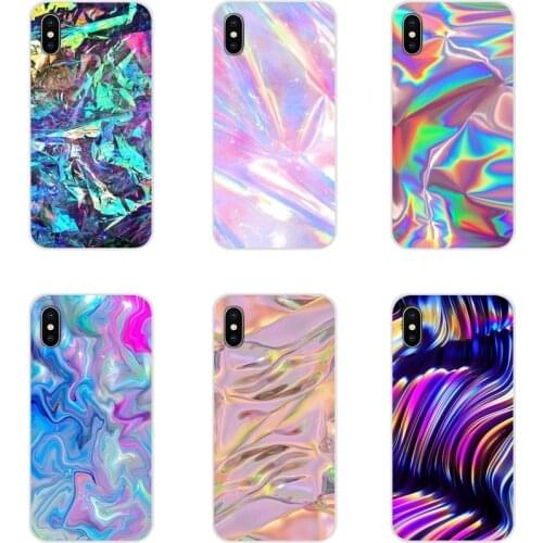 For Xiaomi Mi4 Mi5 Mi5S Mi6 Mi A1 A2 A3 5X 6X 8 CC 9 T Lite SE Pro Accessories Phone Cases Covers rainbow iridescent