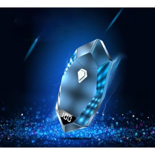 Diamond Double Arc Black Technology Smart Double Arc Digital Display High-end Gift Smoking Set USB Charging Lighters Smoking