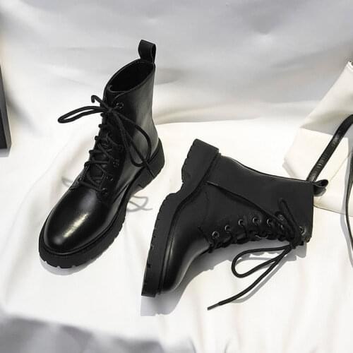 Boots Female British 2020 Summer Autumn New Style Breathable Winter Fleece Heel Motorcycle Boots Hot Boots