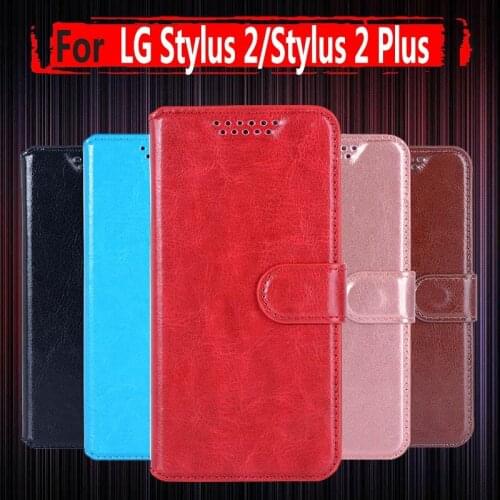 For LG Stylo 2 LS775 / LG Stylus 2 Plus / LG Stylus 2 K520 Card Slots Case Flip PU Leather Cover Magnetic Card Bags Cases 5.7"