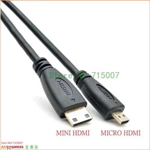 HDMI-kompatibel 1,4 Mini Stecker auf Micro HDMI Stecker Video Kabel Typ C zu D Adapter Hohe Qualität Für DV telefon 0,3 M