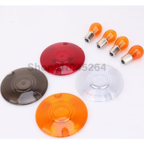 Motorcycle 4pcs Smoke/Clear/Orange/Red Turn Signal Light Lens Cover For Harley Touring Electra Glides Road King Ultra Glide